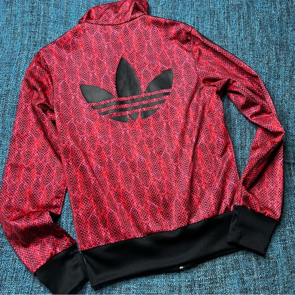 Adidas Originals Firebird Track Jacket in Red Snake Print - Picture 4 of 8